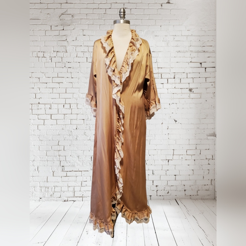 Vintage Gold Givenchy Satin Robe